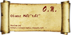 Olasz Máté névjegykártya