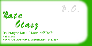 mate olasz business card